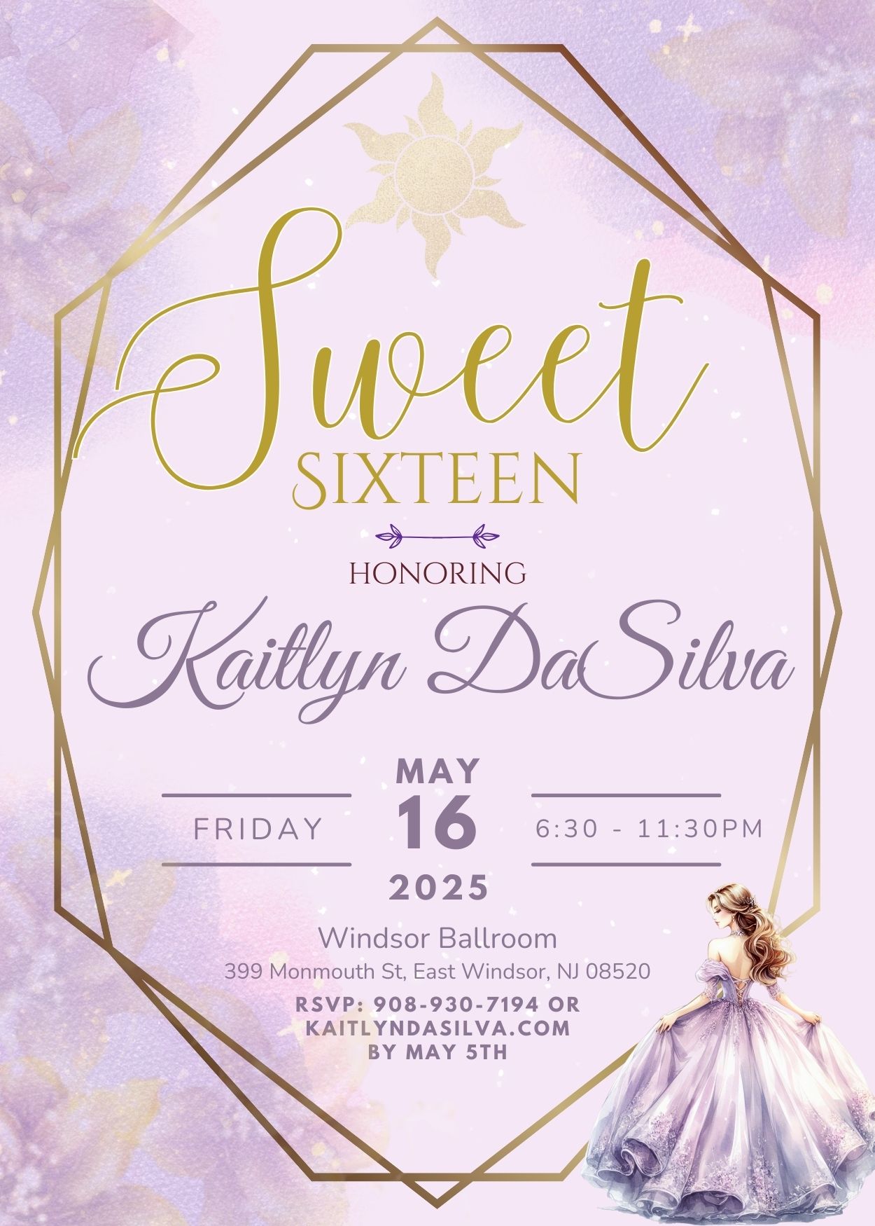 Save the Date Invitation - Kaitlyn's Sweet 16